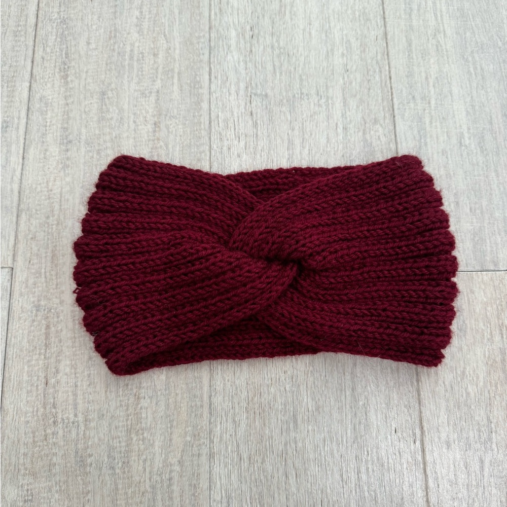 Burgundy Knit Headband